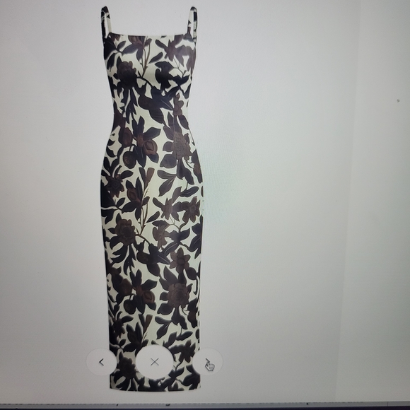 Commense Dresses & Skirts - Commense Black and Cream Floral Maxi Dress